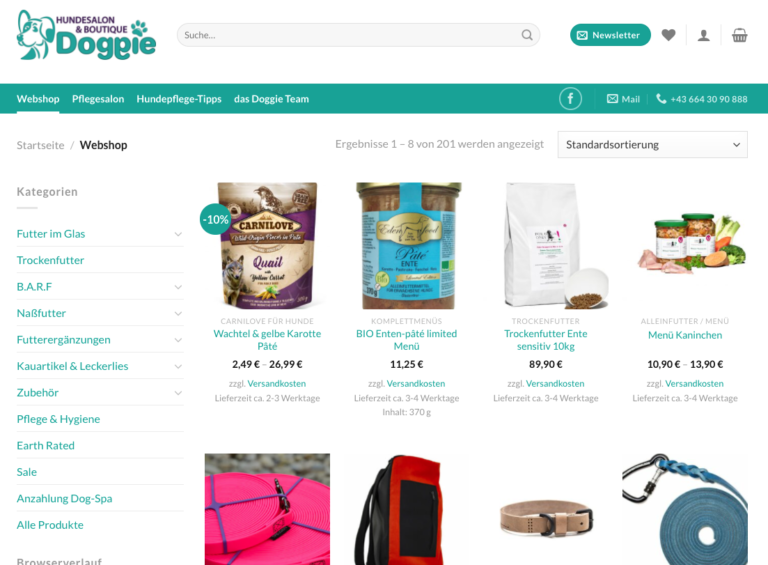 Doggie Hundesalon & Boutique in Klagenfurt 2 doggie onlineshop 768x565