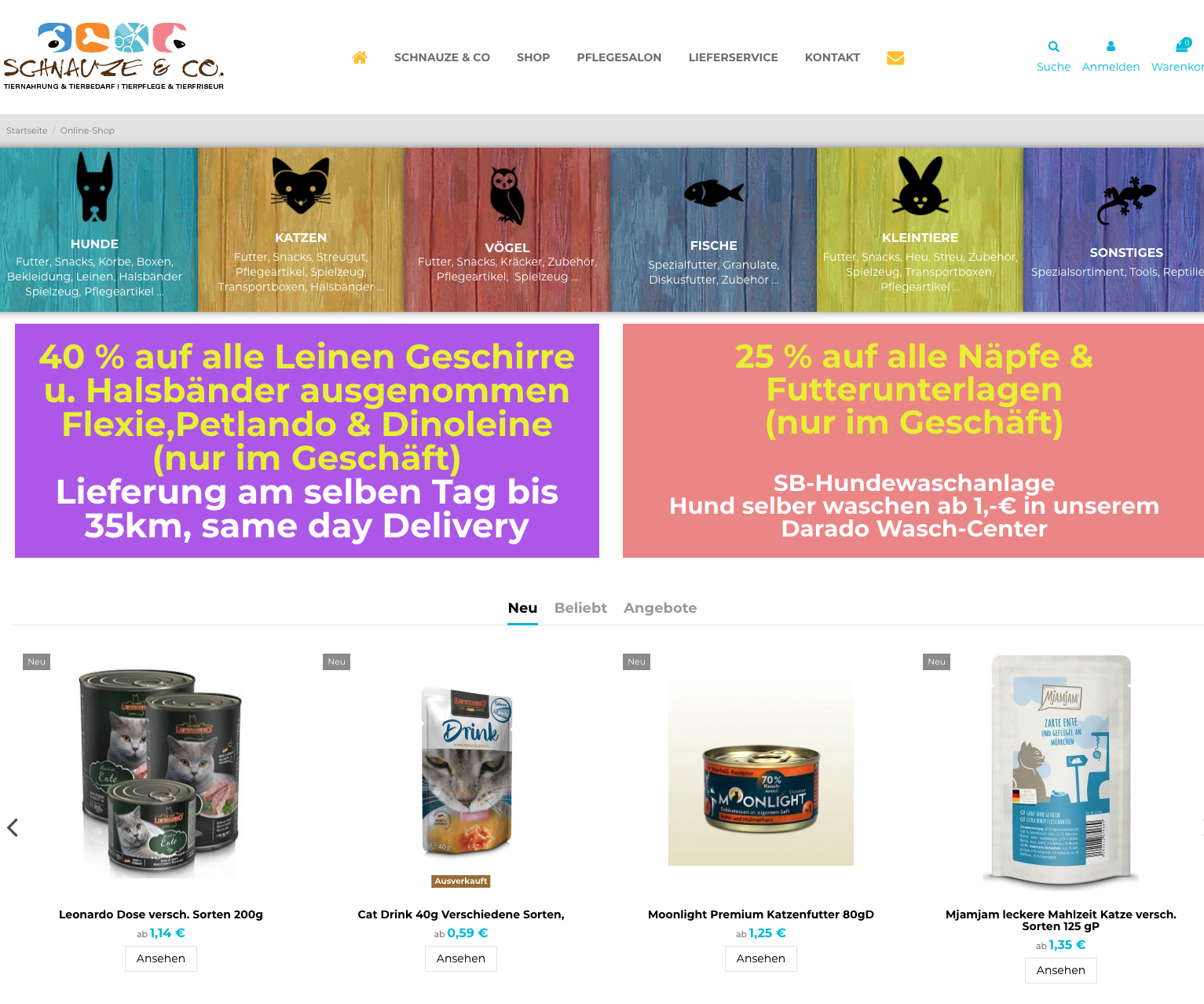 Hundesalon, Onlineshop und Hunde-Boutique von Schnauze & Co in Frankfurt am Main.