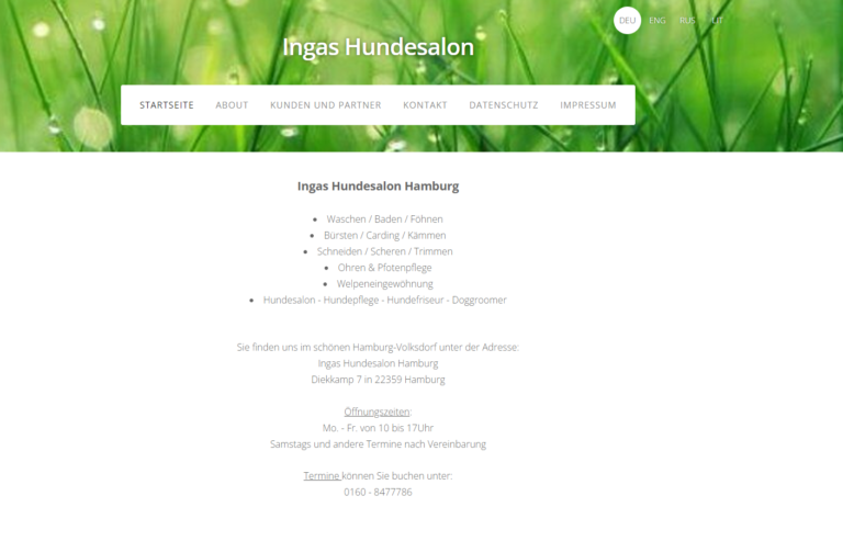 2021 11 04 13 11 19 Ingas Hundesalon HH Startseite and 1 more page Personal Microsoft​ Edge 768x493