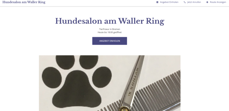 2021 11 05 14 23 34 Hundesalon am Waller Ring Tierfriseur in Bremen and 4 more pages Personal  768x373