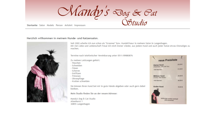 2021 11 15 14 51 33 Mandys Dog Cat Studio Startseite and 4 more pages Personal Microsoft​ E 768x410