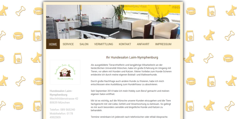 2021 11 26 11 29 02 Hundesalon Laim Nymphenburg Home and 3 more pages Personal Microsoft​ Edge 768x384