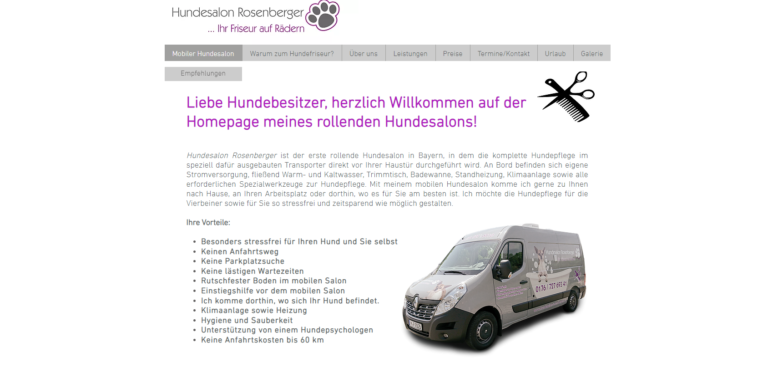 2021 11 26 21 38 59 Mobiler Hundefriseur   Bayern   Hundesalon Rosenberger and 3 more pages Person 768x378