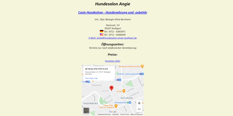 2021 11 30 11 49 50 Hundesalon Stuttgart Hundesalon Angie and 2 more pages Personal Microsoft​ 768x385