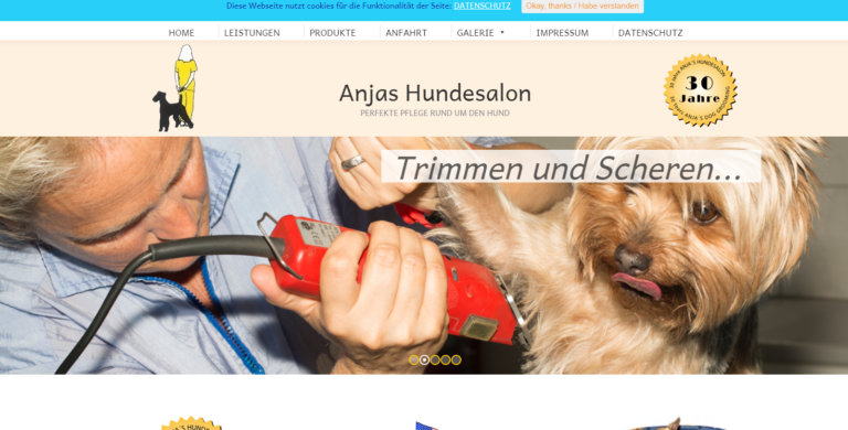 2021 11 30 14 46 45 Anjas Hundasalon Anjas Hundesalon and 2 more pages Personal Microsoft​ Edg 768x390
