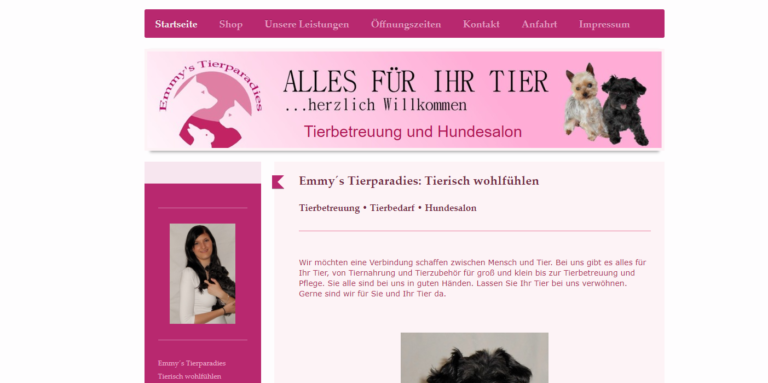 2021 11 30 18 49 05 Emmy´s Tierparadies Tierbetreuung Tiernahrung Eggenstein and 3 more pages  768x383