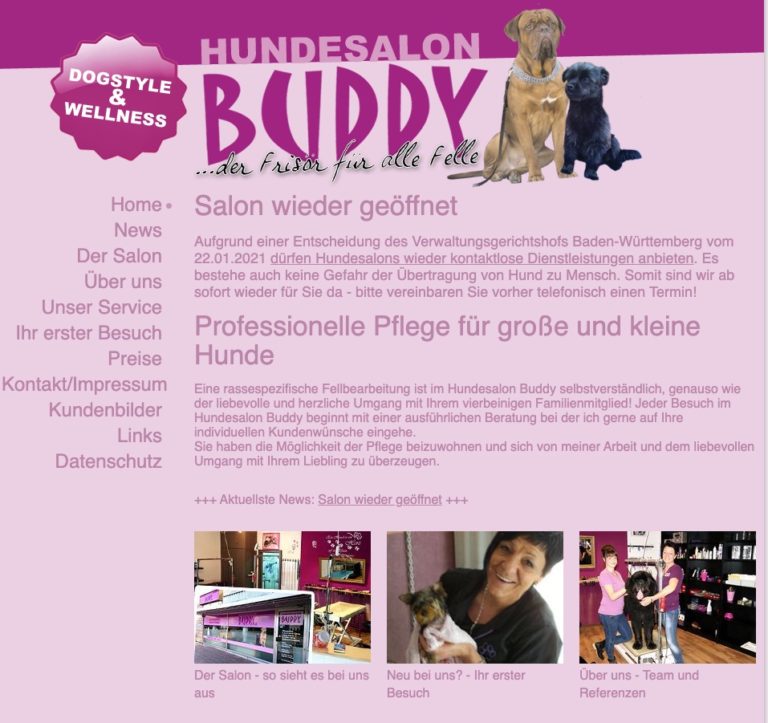 Hundesalon Buddy in Rheinau 768x723