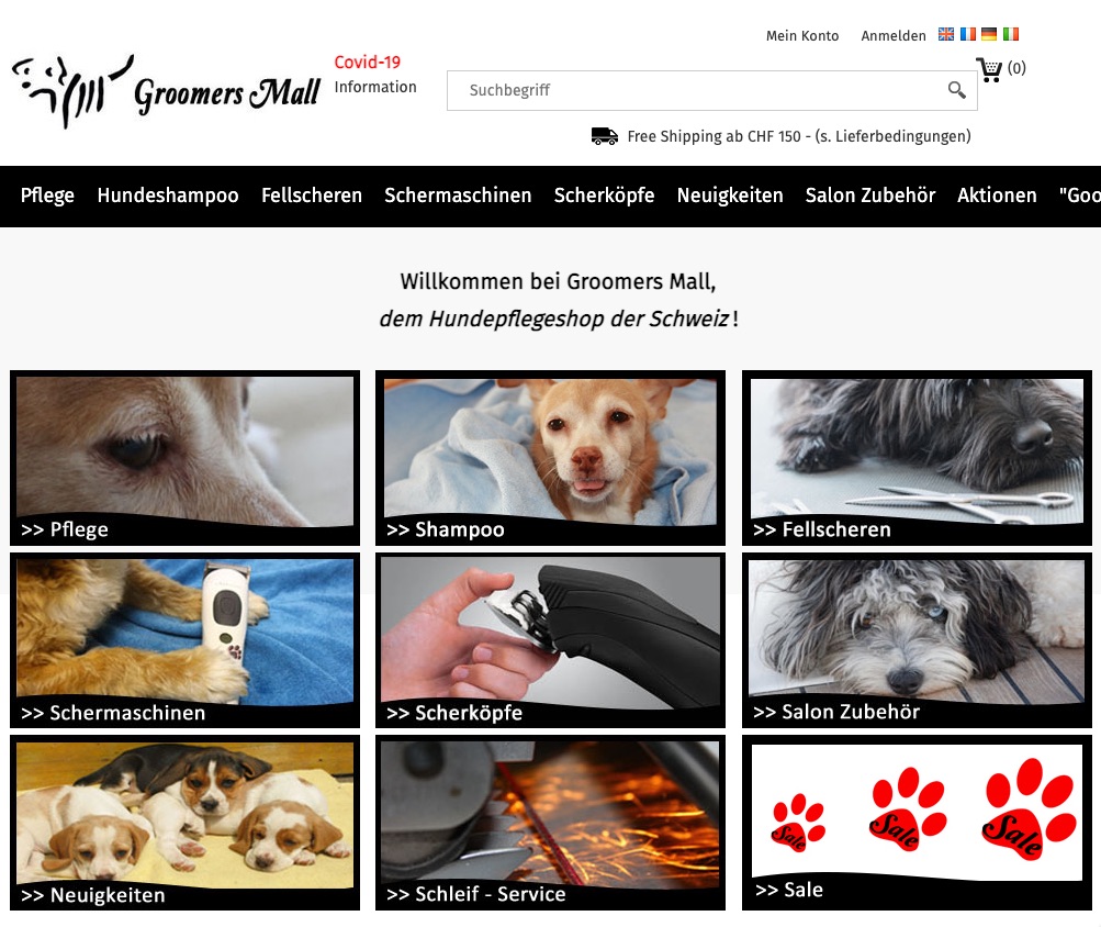 Groomers Mall - Der Hundepflegeshop der Schweiz