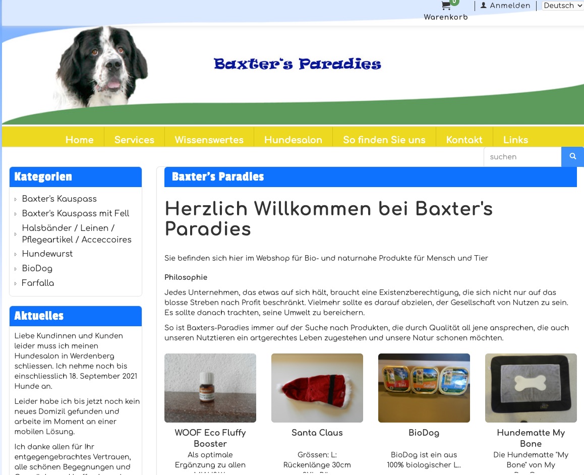 Baxter's Paradies in St. Peter