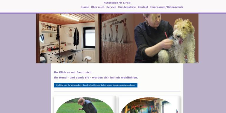 2021 12 03 16 28 02 Fix und Foxl Hundesalon Home and 3 more pages Personal Microsoft​ Edge 768x383