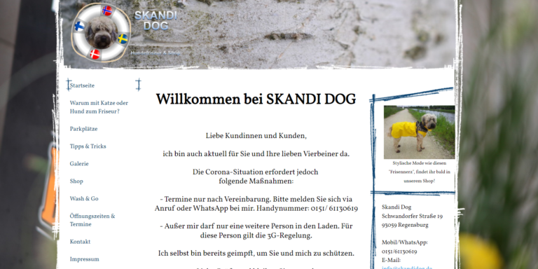 2021 12 04 16 58 56 Hundesalon Katzensalon in Regensburg Skandi Dog Hundefriseur Hundesalon Re 768x384