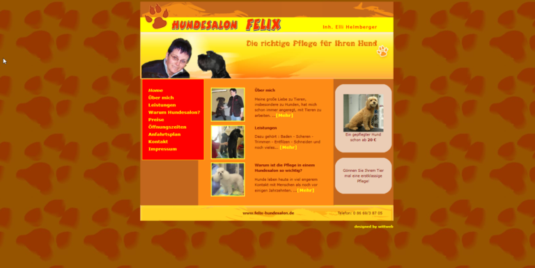 2021 12 18 21 15 36 Hundesalon Felix Home and 2 more pages Personal Microsoft​ Edge 768x385