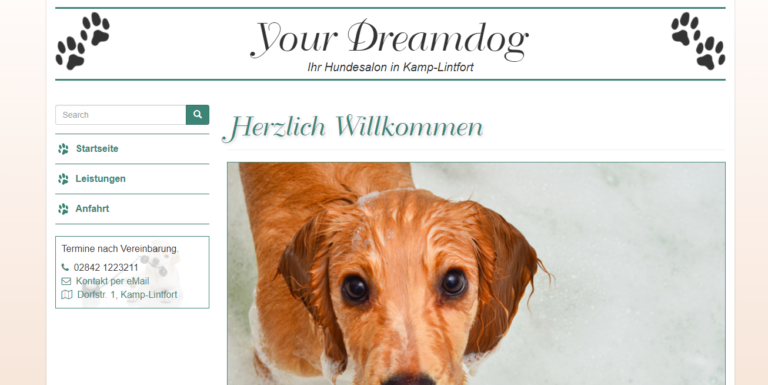 2021 12 20 13 31 34 Herzlich Willkommen   Your Dreamdog Ihr Hundesalon in Kamp Lintfort 768x385