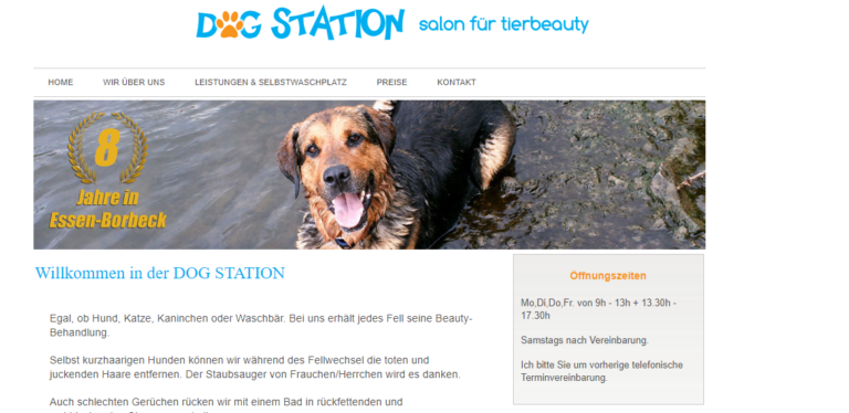 2021 12 20 13 40 47 Dog Station Essen Pflegesalon fuer Hunde Katzen und Kleintiere 768x374