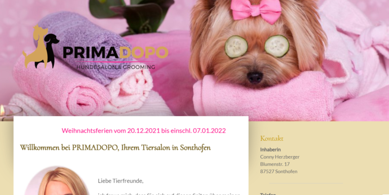 2021 12 25 00 46 52 Home Primadopo Hundesalon Sonthofen and 2 more pages Personal Microsoft​ E 768x385