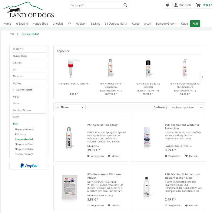 Land of Dogs Großhändler für Hundeboutique und Groomer